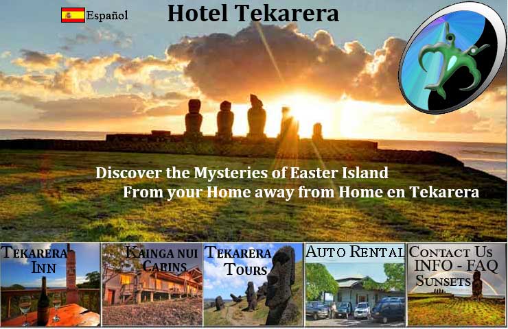 Sunset Ahu Vai Ure Easter Island near Hotel Tekarera